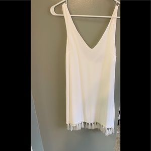 Lulu’s White mini dress tassels